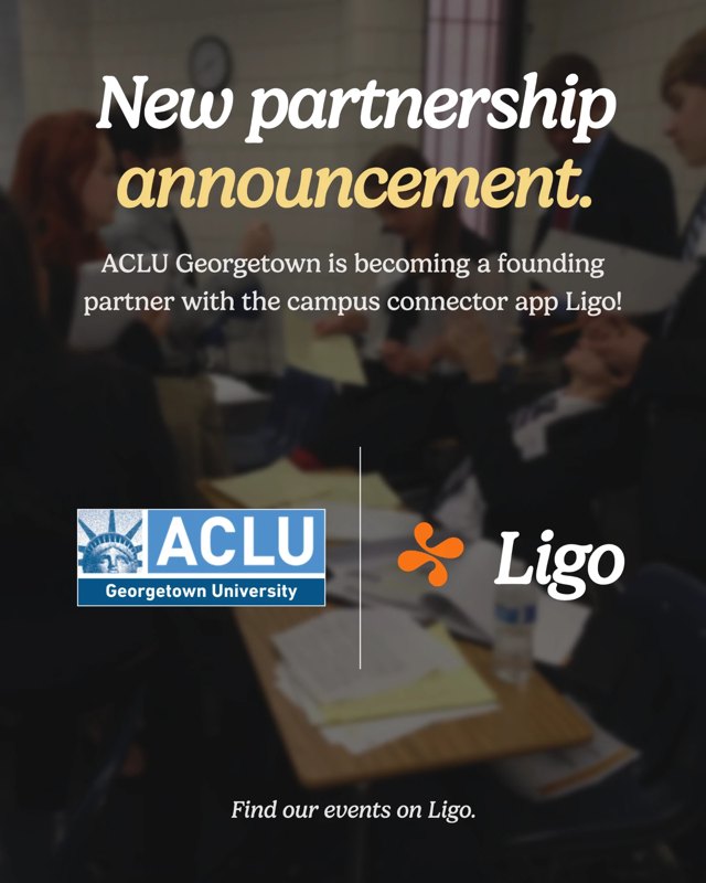 New partnership announcement: ACLU Georgetown is becoming a founding partner with Ligo